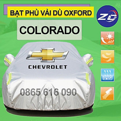Bạt trùm xe ô tô bán tải CHEVOLET COLORADO vải dù oxford cao cấp , áo bạt phủ trùm che kín che nắng,mưa