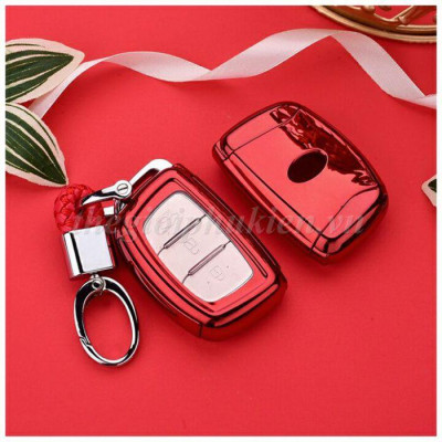 Ốp silicon bảo vệ chìa khóa xe Hyundai i10, Hyundai Elantra, Hyundai Tucson, Hyundai Santafe 2016-2018… kèm móc đeo INOX
