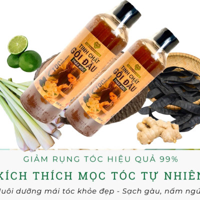 Combo Dầu Gội Thảo Mộc MẸ KEN 500ml & Tinh Dầu Bưởi Nguyên Chất MẸ KEN 100ml kích thích mọc tóc, ngăn ngừa gãy rụng, giảm nấm ngứa - tặng kèm 1 khăn tắm