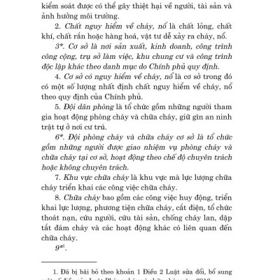 Luật Phòng cháy và chữa cháy năm 2001 ( Sửa đổi, bổ sung năm 2013,2023)