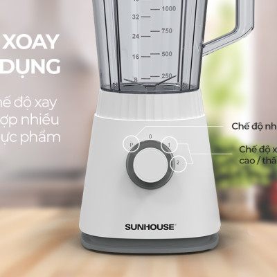 Máy xay sinh tố đa năng SHD5316, Công suất 600W, Bộ 3 cối xay (xay hoa quả - thịt cá - hạt khô), 3 chế độ xay phù hợp nhiều loại thực phẩm-Hàng chính hãng