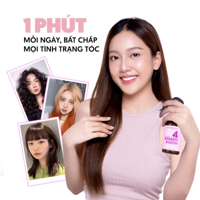 Dầu gội MILAGANICS - Keratin & Biotin, mọc tóc nhanh, ngừa rụng, hiệu quả sau 2 tuần - 240ml