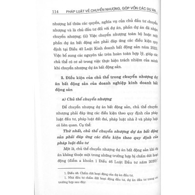Pháp luật về chuyển nhượng, góp vốn các dự án bất động sản của doanh nghiệp kinh doanh bất động sản