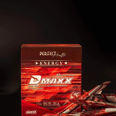 DMAXX thức uống bổ sung vitamin năng lượng không đường DAMODE 24 gói dùng thử màu đỏ