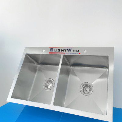 CHẬU/BỒN RỬA CHÉN BÁT 2 NGĂN INOX SLIGHTWIND - HÀNG CHÍNH HÃNG