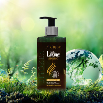 Dầu gội bồ kết thảo dược thiên nhiên, kích thích mọc tóc, dưỡng tóc, phục hồi tóc hư tổn Herbal Luxury Biyokea 320ml