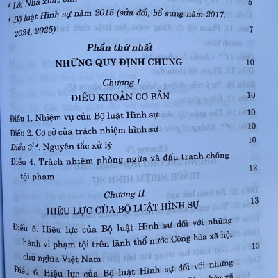 Sách Bộ Luật Hình Sự Năm 2015 ( Sửa Đổi, Bổ Sung Năm 2017, 2024, 2025)