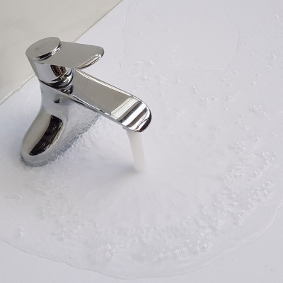 Vòi Lavabo nóng lạnh 2 chân Đồng mạ Chrome Eurolife EL-VIO03 (Trắng bạc)
