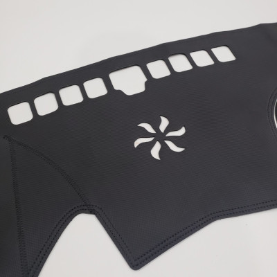 Thảm da Taplo vân carbon Cao cấp dành cho xe Hyundai Santafe 2019