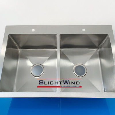 CHẬU/BỒN RỬA CHÉN BÁT 2 NGĂN INOX SLIGHTWIND - HÀNG CHÍNH HÃNG