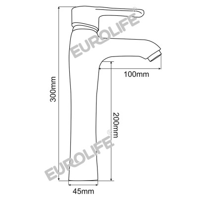 Vòi Lavabo nóng lạnh Đồng mạ Chrome Eurolife EL-D19
