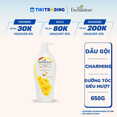 Dầu Gội Dưỡng Tóc Siêu Mượt Enchanteur Charming Chai 650g