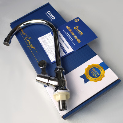 COMBO Chậu Rửa Bát Có Chân Kèm Kệ Úp Chén Đa Năng - Gồm chậu 1 hộc đơn nhiều kích thước, kệ chén 1 tầng, vòi lạnh Luxta và phụ kiện