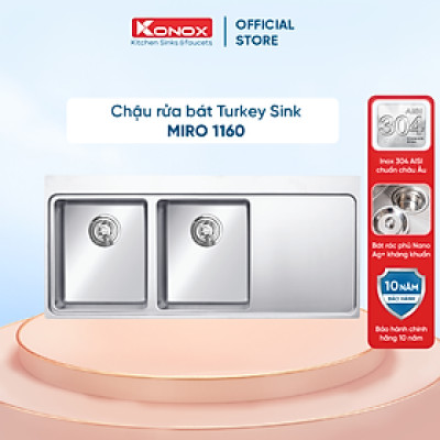 Chậu rửa bát inox KONOX Turkey Sink Miro 1160