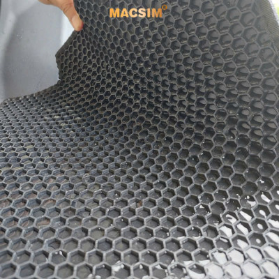 Thảm 2 lớp (sd3) dạng lưới lục giác cho Mitsubishi XFORCE bề mặt cao su siêu sạch nhãn hiệu Macsim