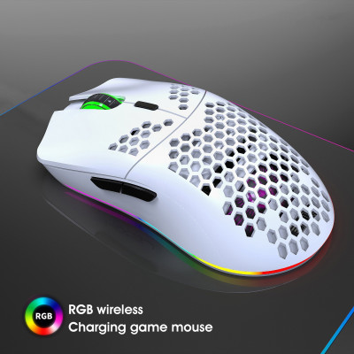 Chuột Không Dây Pin sạc T66 Gaming led RGB Cổng sạc TypeC chống mỏi cổ tay cho máy tính laptop hàng nhập khẩu