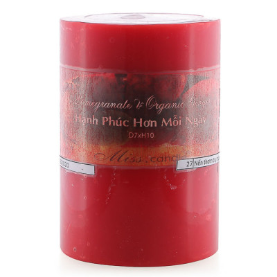 Bộ 3 nến thơm Hạnh Phúc D7H10 Miss Candle MIC0260 7 x 10 cm 