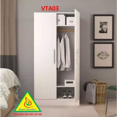Tủ quần áo thiết kệ hiện đại - Tủ quần áo gỗ MDF VTA03
