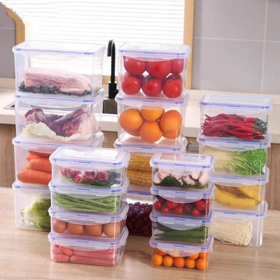 Bộ Hộp Đựng Thực Phẩm Có Nắp Đậy Gài Khóa Gioong Silicon Kín Chắc Chắn - Sét 3 Hộp Đựng Thực Phẩm Cao Cấp Để Tủ Lạnh Bảo Quản Thức Ăn 