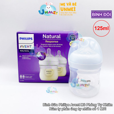 Bình sữa mô phỏng tự nhiên mới hiệu Philips Avent  cho trẻ từ 0 tháng tuổi (125ml-đôi)_SCY900.02