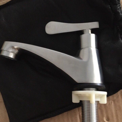 Vòi rửa mặt lavabo KG11 tay gạt dùng cho nước lạnh loại đẹp cao cấp inox sus304 - Hàng chính hãng