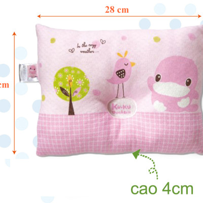 Gối chống bẹp đầu cho bé sơ sinh KU.KU Duckbill mềm mại thoáng khí 21x28x4cm ku2073
