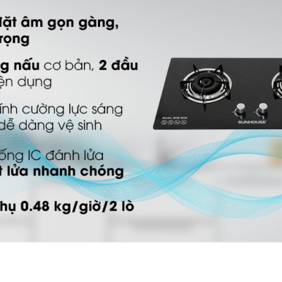 Bếp ga âm Sunhouse SHB-6636 - Hàng Chính Hãng