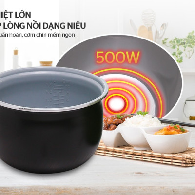 Nồi Cơm Điện Nắp Gài 1.2L Sunhouse Mama SHD8265B - Hàng Chính Hãng