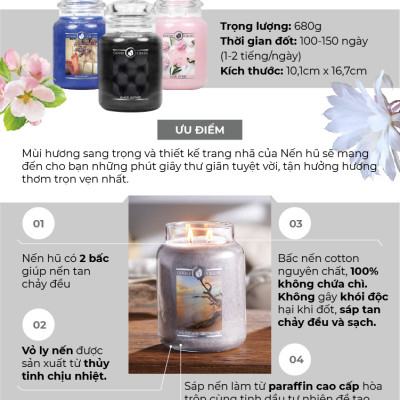 Nến hũ Goose Creek (680g) - Bed Time Stories