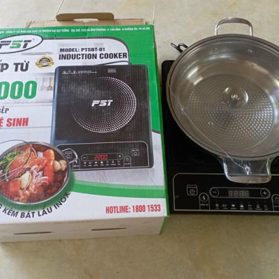 Bếp Điện Từ Đơn Kèm Nồi Lẩu Inox Đạt Tường PST PTSBT-01 - Hàng Chính Hãng