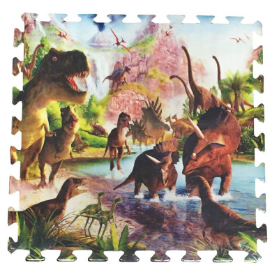 Bộ 4 tấm Thảm xốp lót sàn an toàn Thoại Tân Thành hình khủng long (60x60cm)