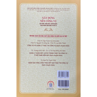 Sách - Xây Dựng Nền Công Vụ Liên Thông, Thống Nhất, Chuyên Nghiệp, Trách Nhiệm, Năng Động Và Thực Tài - NXB Chính Trị Quốc Gia