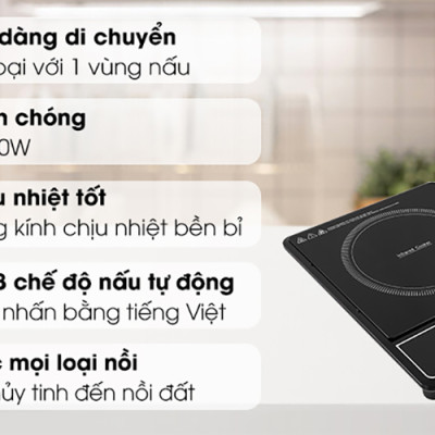 Bếp Hồng Ngoại Đơn Kangaroo KG20IFP1 (2000W) - Hàng Chính Hãng