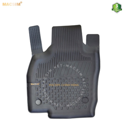 Thảm lót sàn ô tô nhựa TPE Silicon Volkswagen T-Cross 2019+ Black Nhãn hiệu Macsim