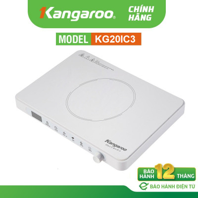 Bếp điện từ đơn Kangaroo KG20IC3 - tặng kèm nồi lẩu, Công suất 2000W - Hàng chính hãng