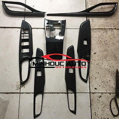 Ốp nội thất cacbon cho Toyota Vios 2019 - 7 chi tiết