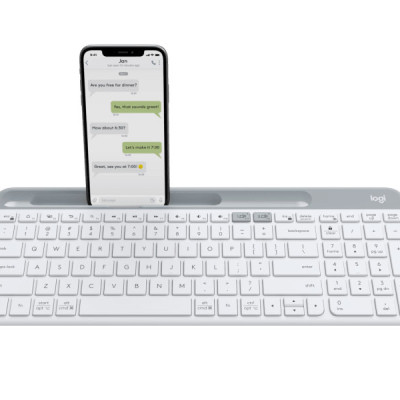 Bàn phím Logitech K580 Slim Multi device - Bluetooth, USB Unifying, Kết nối đa thiết bị - Hàng Chính Hãng - Bảo Hành 12 Tháng [Lỗi 1 đổi 1]