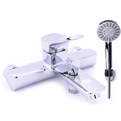 Combo Bộ vòi sen nóng lạnh Eurolife EL-1001S + Vòi lavabo nóng lạnh Eurolife EL-1002S (Trắng bạc) - COMBO 1000S