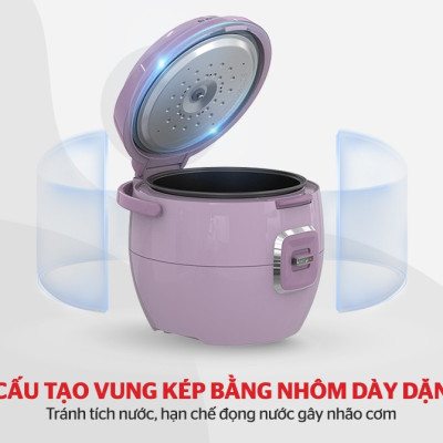 Nồi Cơm Điện 1.8L Sunhouse SHD8663V - Hàng Chính Hãng