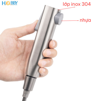 Bộ vòi xịt rửa toilet có van đa năng dây lò xo Hobby home decor VSR9