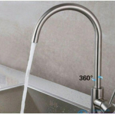 Combo chậu chén inox + vòi rửa chén nóng lạnh inox 304