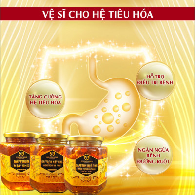 Mật Ong Ngâm Saffron 280ml/lọ Golden Herb