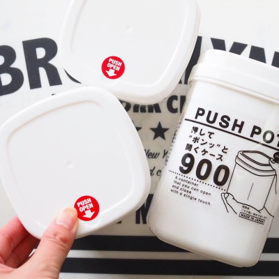 Hộp nhựa đựng & bảo quản thực phẩm Push Pot 500ml - nội địa Nhật Bản