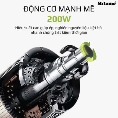 Máy Ép chậm, máy ép trái cây Mitomo EC-55 hàng chính hãng