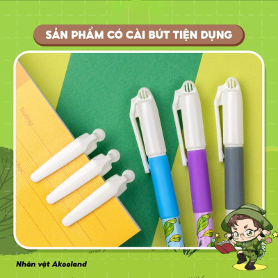 Bút Gel 0.5 mm - Nhân Vật Akooland Tahi - Thiên Long Gel-012/AK - Mực Xanh