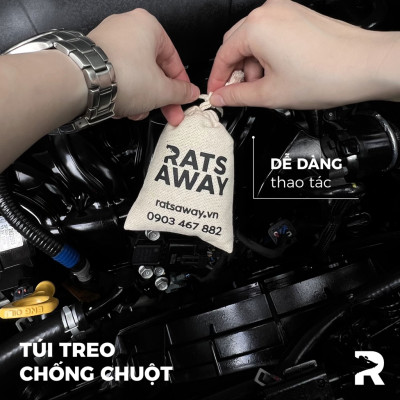 Combo dùng thử - Combo đuổi chuột cho ô tô: Chai xịt 300ml + Túi treo chống chuột RATS AWAY