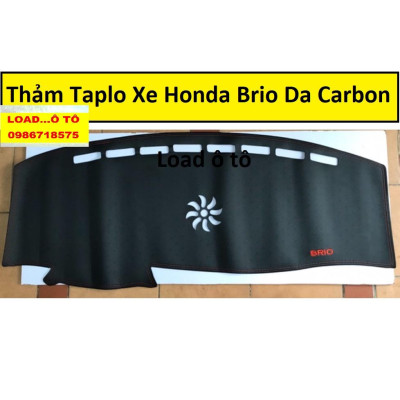 Thảm Taplo Chống Nắng Xe Honda Brio 2023-2018 Mẫu Nhung Lông Cừu, Da Carbon Cao Cấp