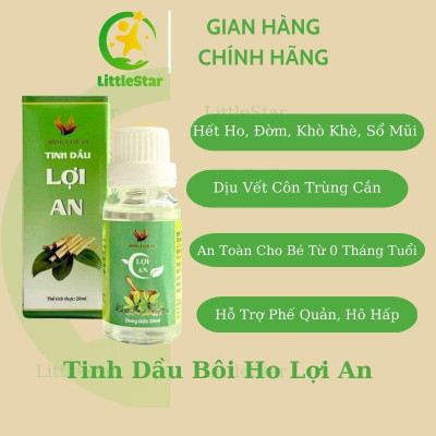 Tinh Dầu Lợi An 20ml  Chính Hãng - Tinh Dầu Bôi Ho Cho Bé