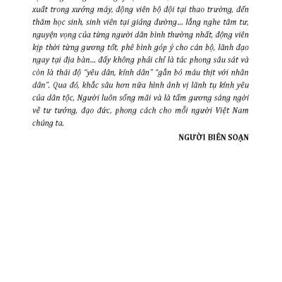 Bác Hồ Gần Dân, Thương Dân, Vì Dân