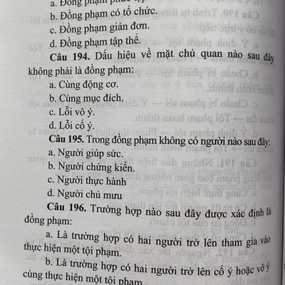 Trắc Nghiệm Luật Hình Sự Việt Nam - Phần Chung